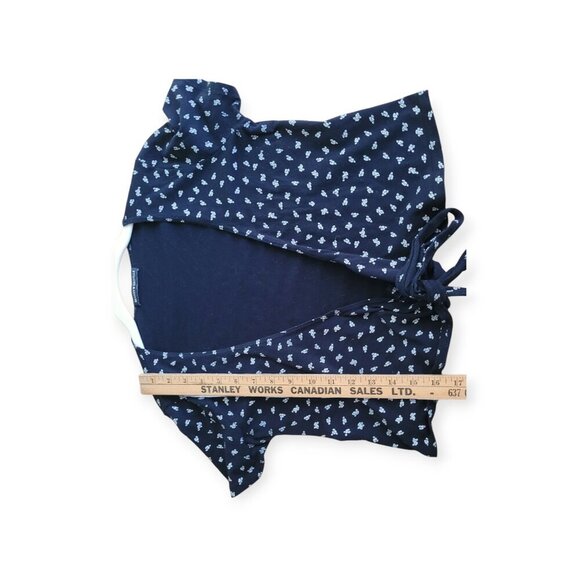 Brandy Melville Floral Tie-Front Crop Blouse Size S - Picture 6 of 8